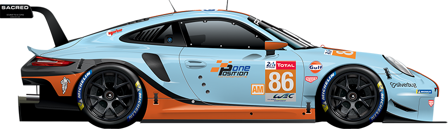 Porsche 911 Rsr 2018 (900x260), Png Download