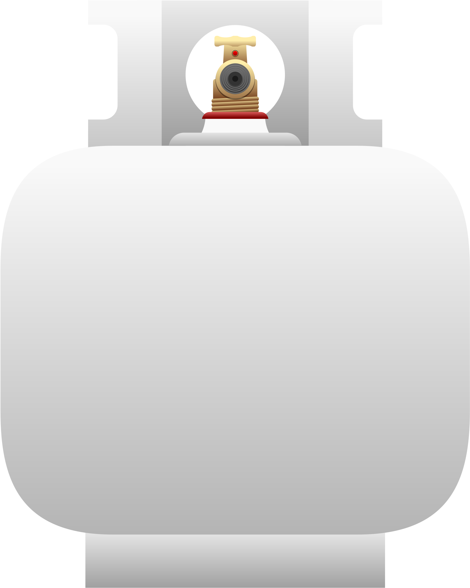 Graphic Black And White Cylinder Big Image Png - Free Clipart Propane Tank (1964x2400), Png Download