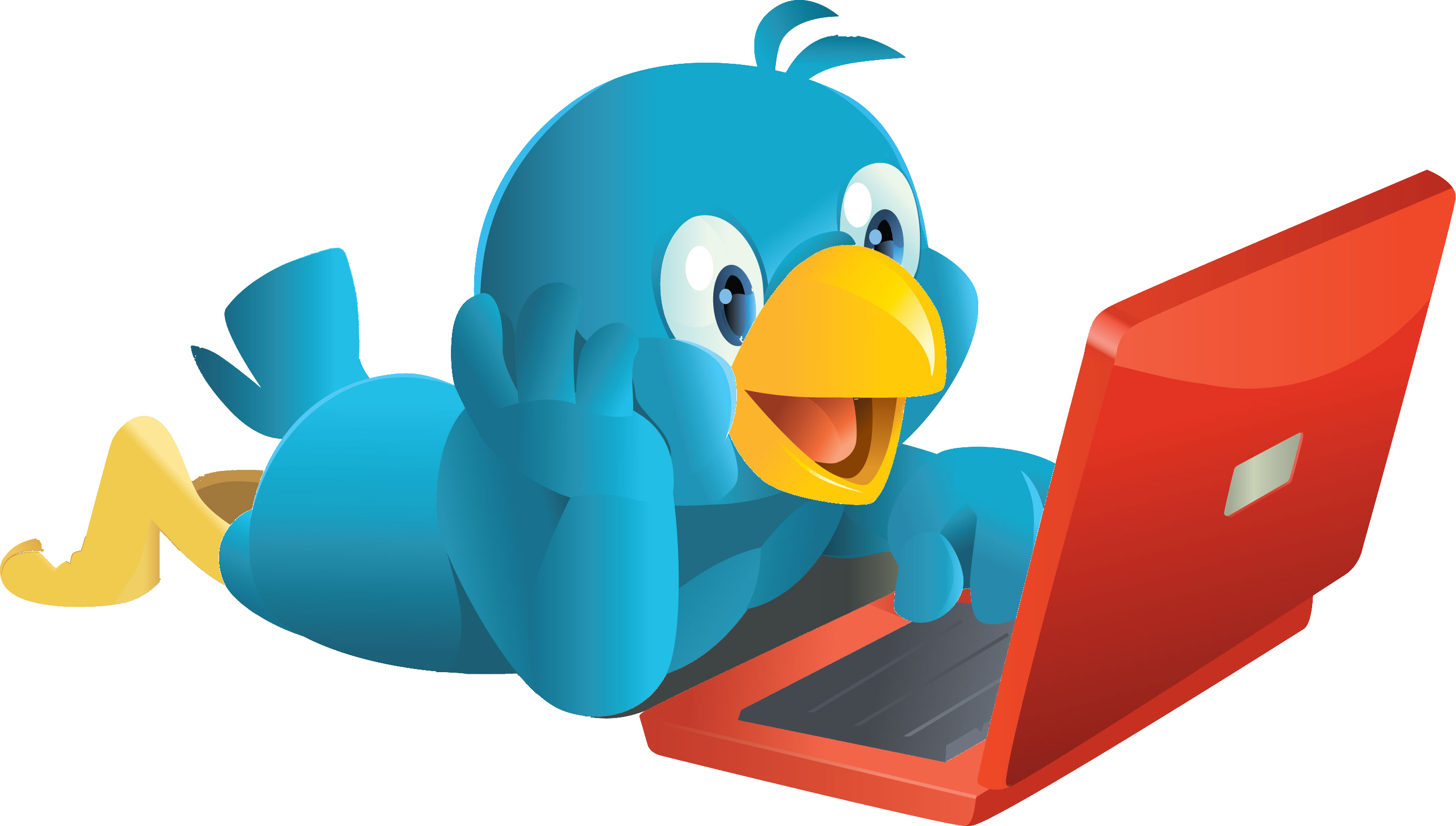 Board Of Trustees - Twitter Bird Laptop (2764x1568), Png Download