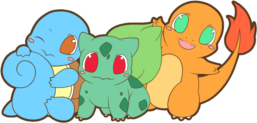 Kanto/ Johto Images Kanto Starters Hd Wallpaper And - All Cute Kanto Starters (900x492), Png Download