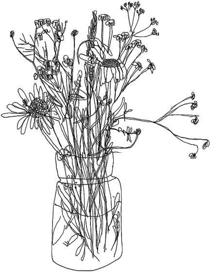 500 X 615 Png 217kb - Flower Tumblr Line Drawing (500x615), Png Download