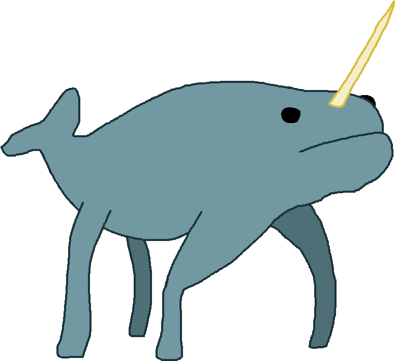 Land Narwhal Transparent - Narwhal With Legs (793x732), Png Download