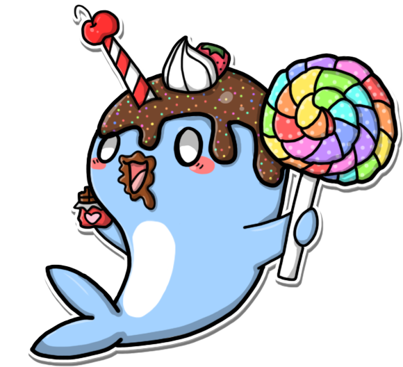 Crazy Narwhal V - Narwhal Cartoon (669x613), Png Download