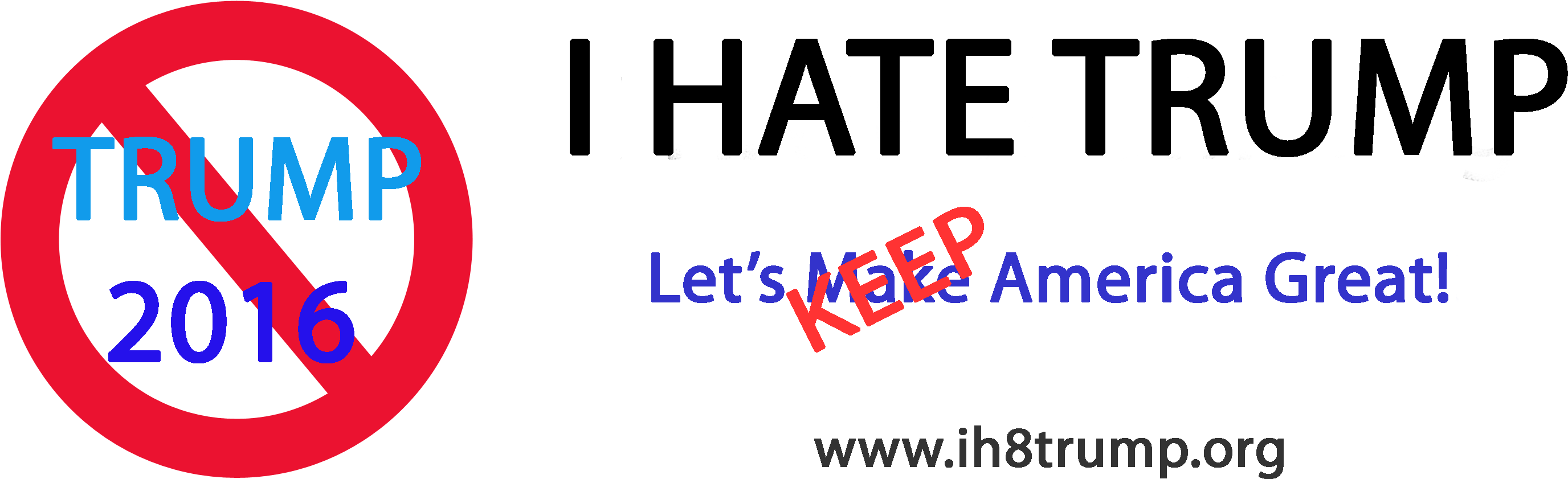 The Honesty Of Donald Trump - Hate Trump (1600x502), Png Download