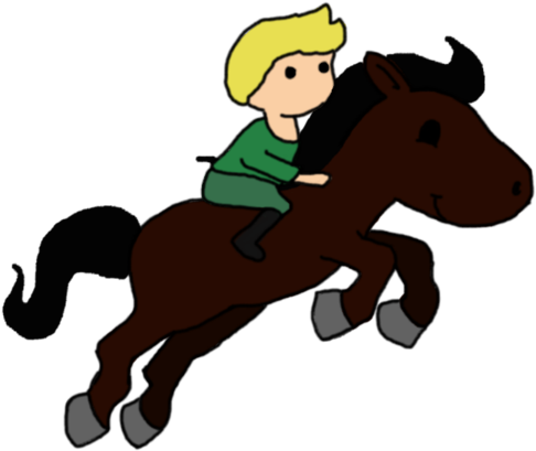 Niall On A Horse Cartoon - Cartoon (900x731), Png Download