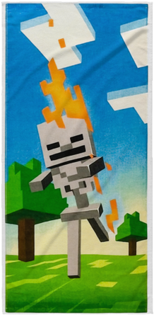 Buy It Now - Franco Minecraft Skeleton Beach Towel (480x480), Png Download