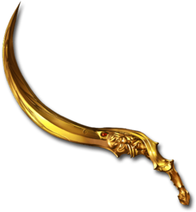 Golden Sickle - Granblue Fantasy Golden Sword (462x400), Png Download