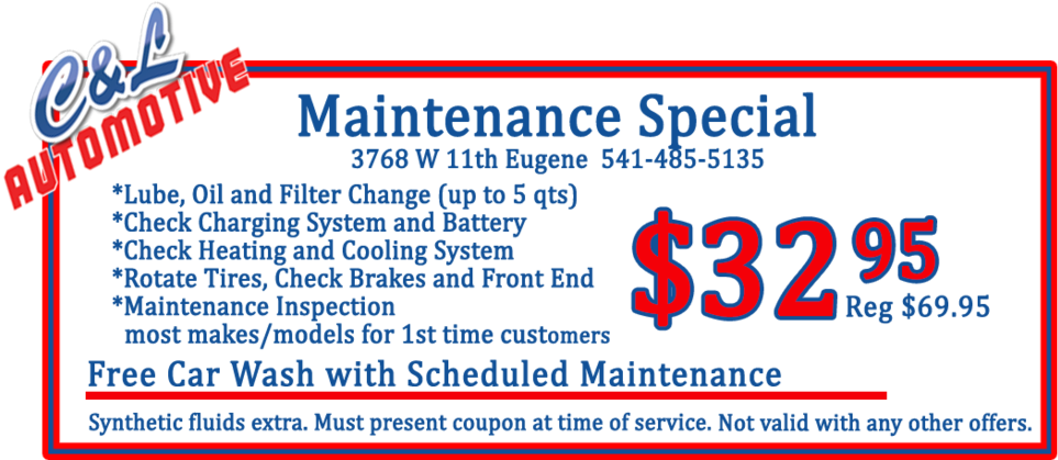 C&l Coupon 2018 Maintenance Special Web - Coupon (1000x418), Png Download