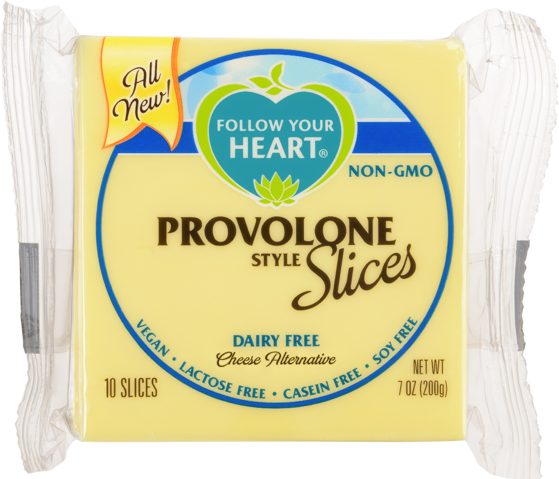 "melt-able" Low Protein Fyh Provolone Cheese Slices - Follow Your Heart Provolone Cheese (2000x1597), Png Download