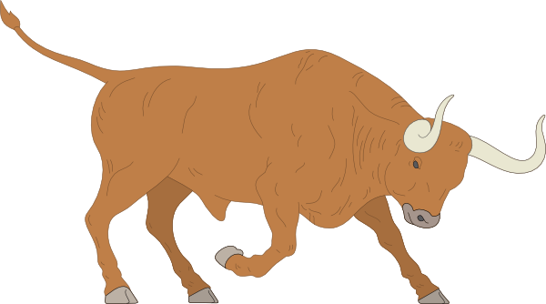 Angus Bull Head Clipart - Ox Clipart (600x334), Png Download