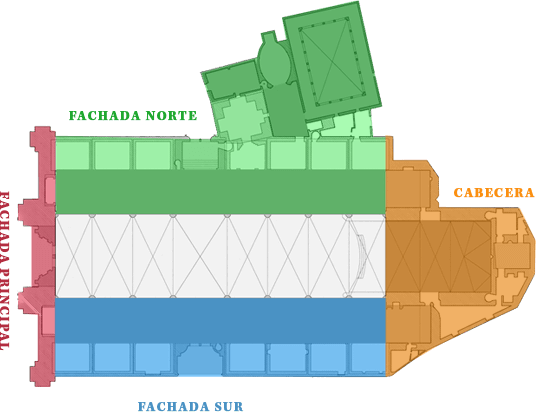 Plano Plano - Catedral De Mallorca Planta (536x412), Png Download