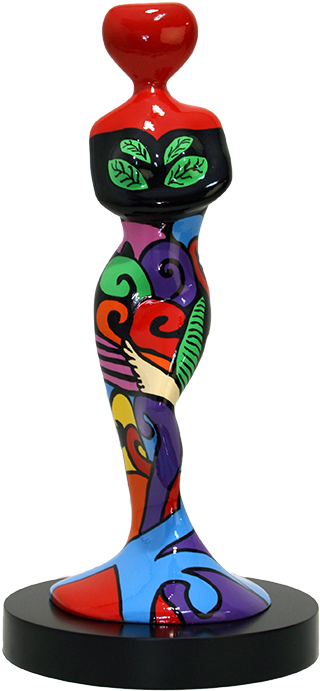 Produits Associés - Statue Femme Colorée (510x709), Png Download