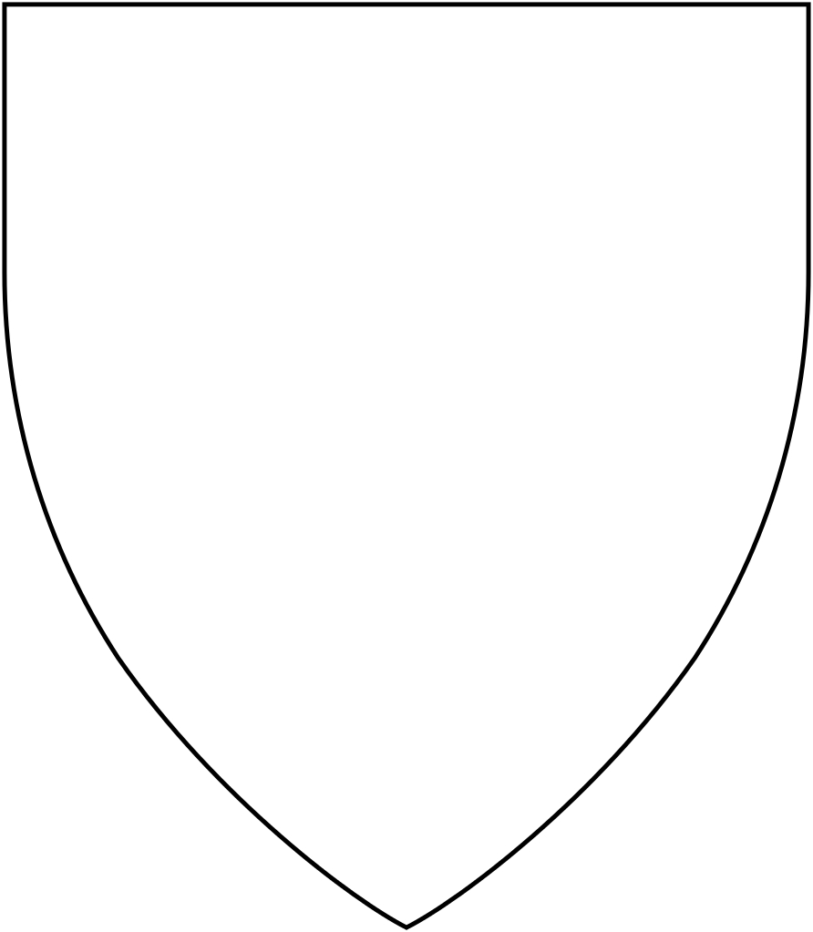 Shield Shape Png - Heraldic Shield Outlines (892x1023), Png Download