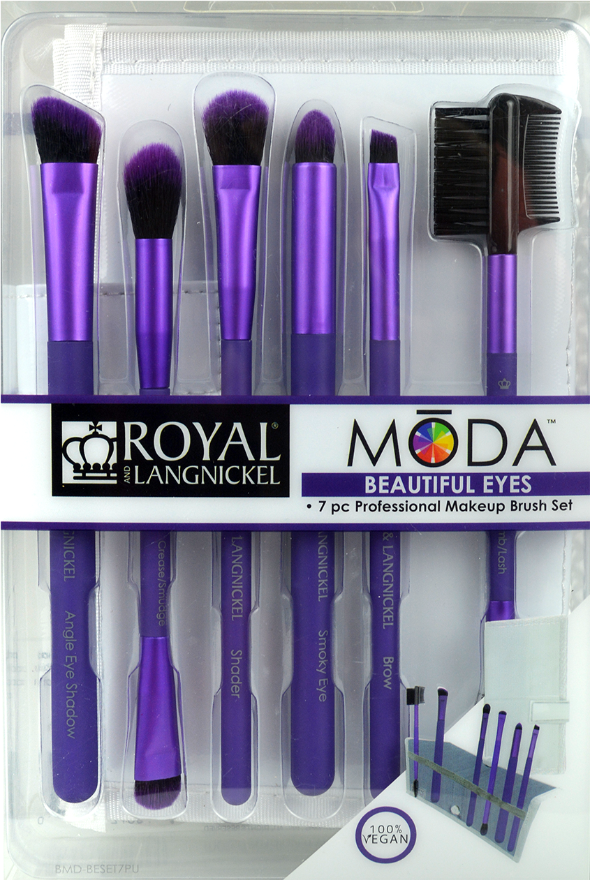 Royal & Langnickel Moda Total Face Purple 7 Piece (1400x1400), Png Download