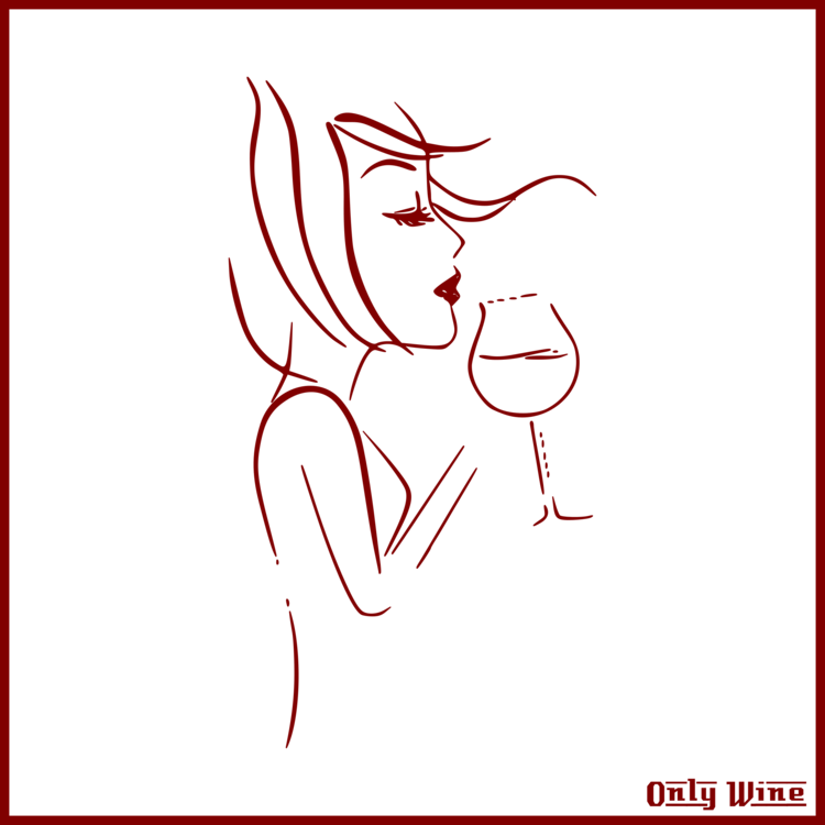 Wine Alcoholic Beverages Woman Drawing Picsart Photo - Wine (750x750), Png Download