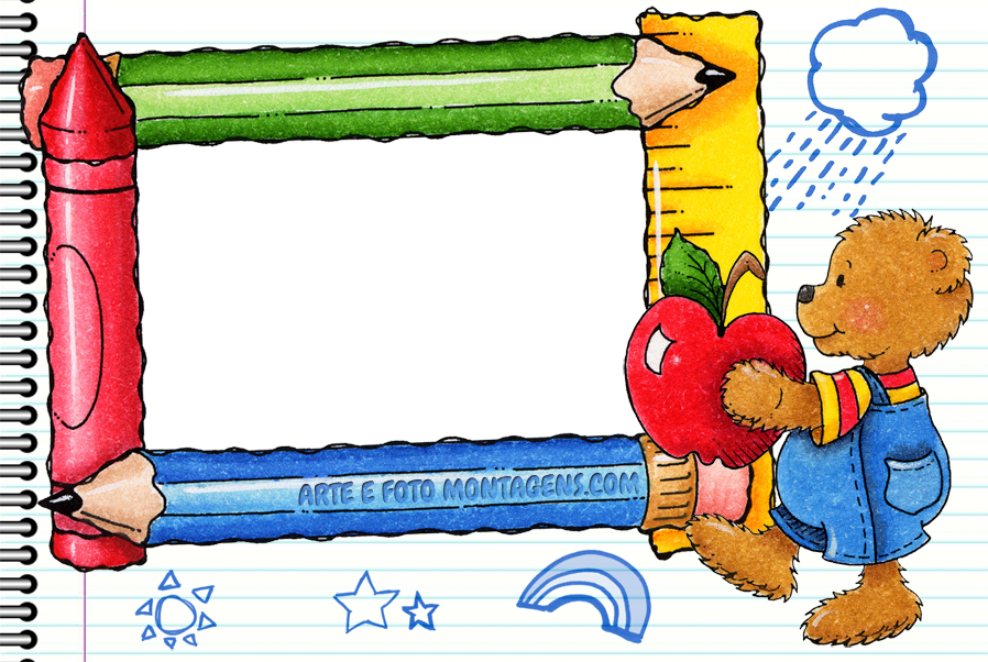 Escolar - Moldura Para Foto Escolar (898x602), Png Download