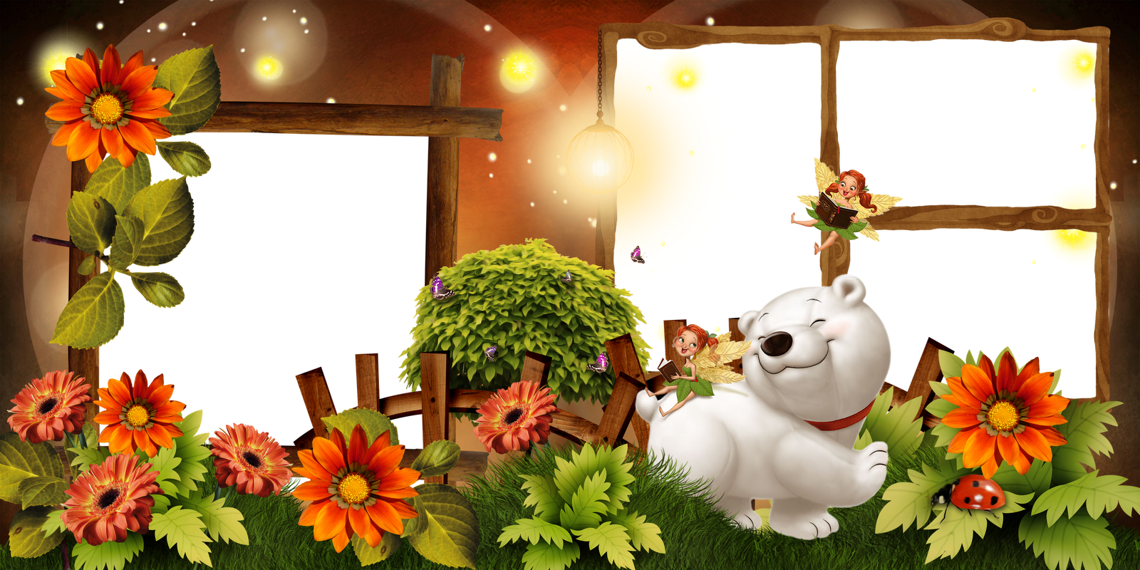 Infantil, Moldura - Bouquet (1600x800), Png Download