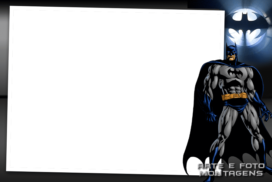 Essa É Moldura Para Convite Do Batman, Mas O Espaço - Batman (898x602), Png Download