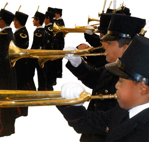 Cornetas Y Tambores Se Conjugan En El Más Selecto Grupo - Banda De Guerra Png (490x466), Png Download