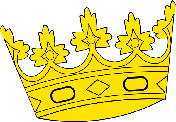 Big Tilted Crown Clip Art At Clker - Transparent Kings Cartoon Crown (600x418), Png Download