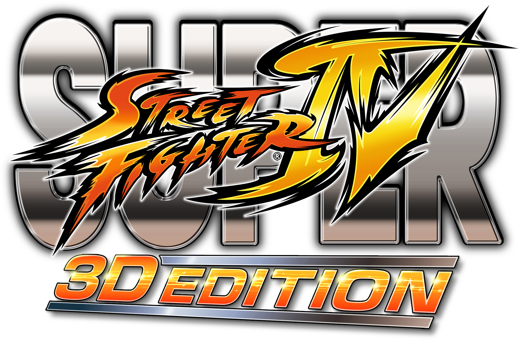 Street Fighter Game Over Screen Png Clipart Freeuse - Super Street Fighter 4 3d Edition Logo (2000x1301), Png Download
