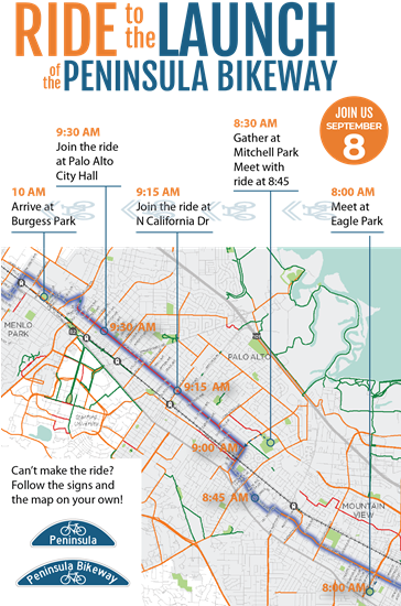 Ride To Pen Bikeway Launch - Mountain View (363x561), Png Download