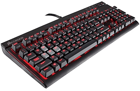 Corsair Strafe Mechanical Gaming Keyboard, Red Led, (1000x600), Png Download
