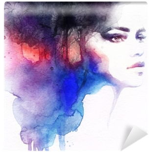 Fashion Illustration - Portrait Abstract Woman (400x400), Png Download