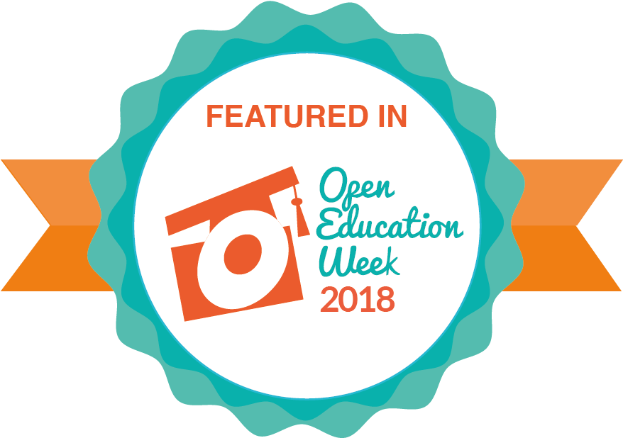 Open Education Badge-2018 Design - Circle (878x618), Png Download