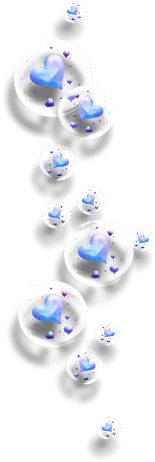Ftestickers Hearts Bubbles Luminous Blue - St. Valentin (240x516), Png Download