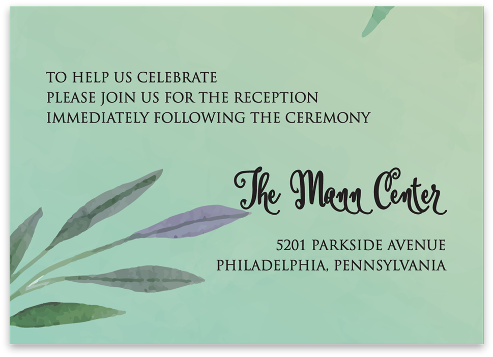 Reception Card Jardin - Herbal (1000x1000), Png Download