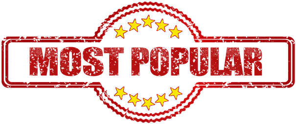 Testimonials - Stamp Most Popular Png (640x346), Png Download