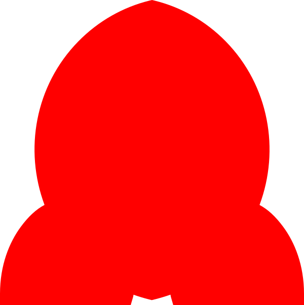 Small - Red Rocket Clipart (600x601), Png Download