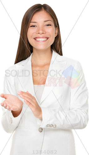 Stock Photo Of Happy Confident Asian Brunette Businesswoman - Portrait (286x500), Png Download