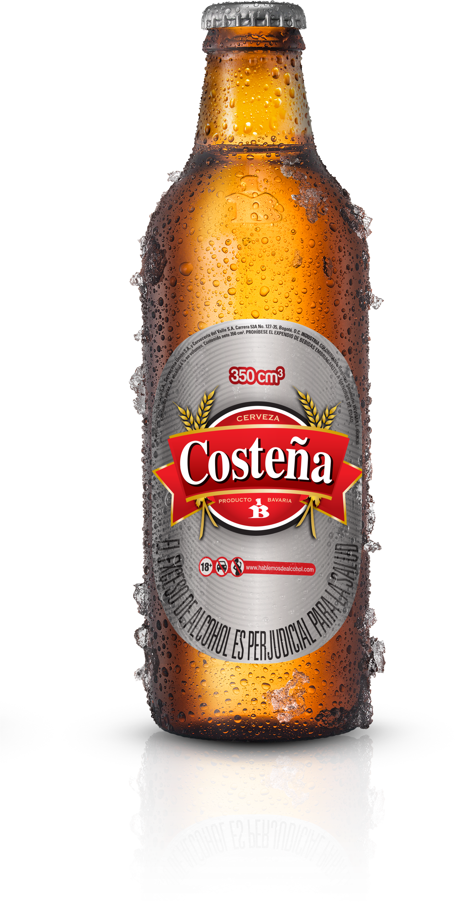 Botella 350 Sin Collarin Cerveza Colombiana - Bavaria Brewery (2078x4067), Png Download