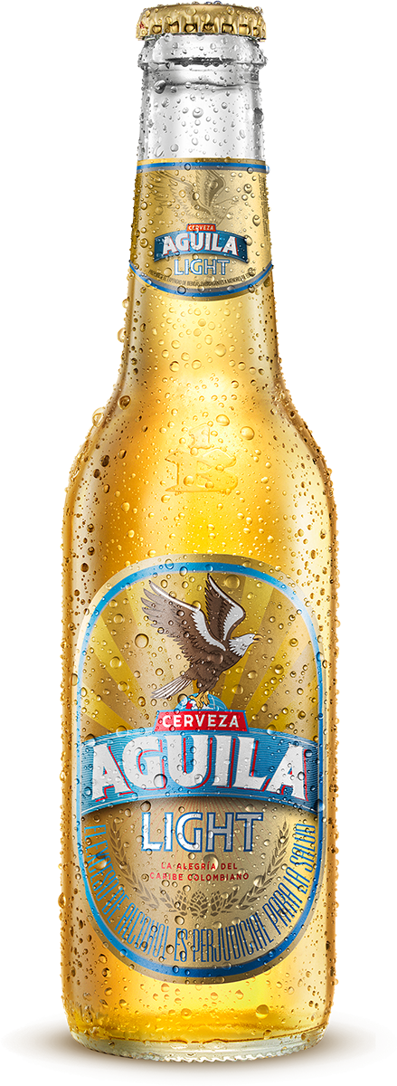 Botella De Aguila Light Cerveza Colombiana - Cerveza Aguila Light Png (439x1200), Png Download