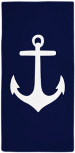 Super Aabsorbent De Algodón Ligero Niños Niñas Ancla - Red Nautical Anchor Stripes Throw Blanket (350x350), Png Download