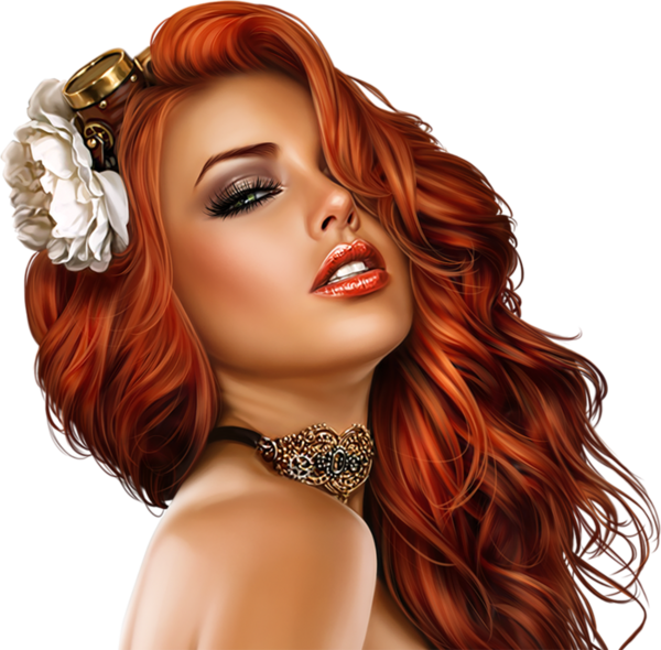 "femme Buste" Hot Woman Png - Cabello Mujer Png (600x590), Png Download