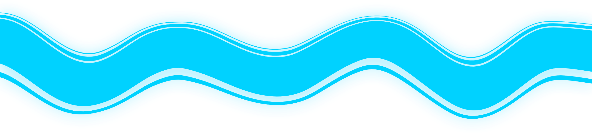 00d2ff-waves (2500x801), Png Download