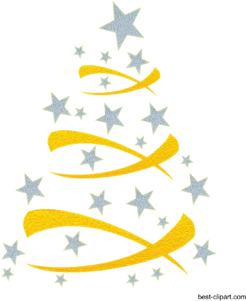 Sparkling Glittery Christmas Tree Png Clip Art - Star Pattern Png (450x450), Png Download