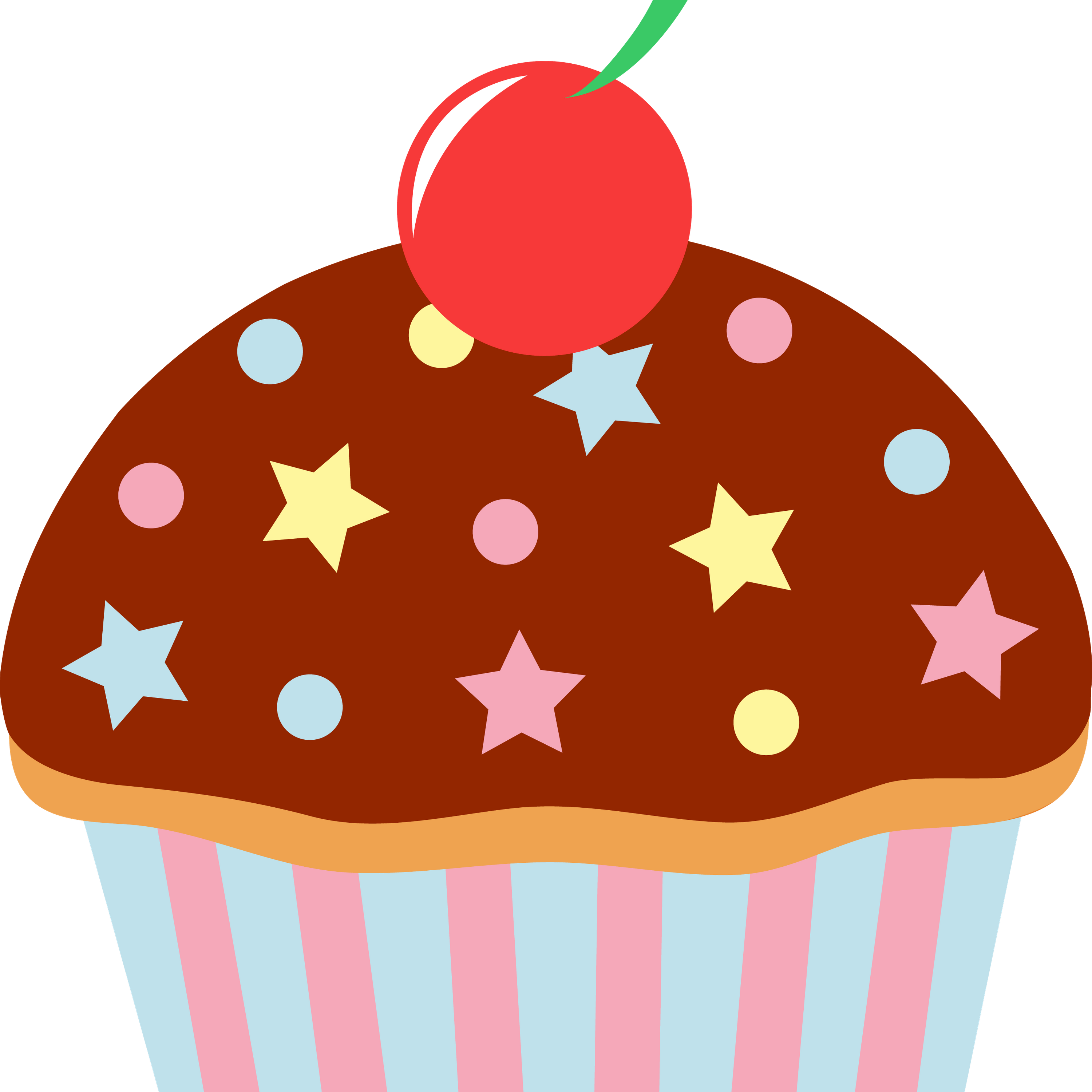 Cartoon Cupcake - Cupcake Cartoon Png (3000x3000), Png Download