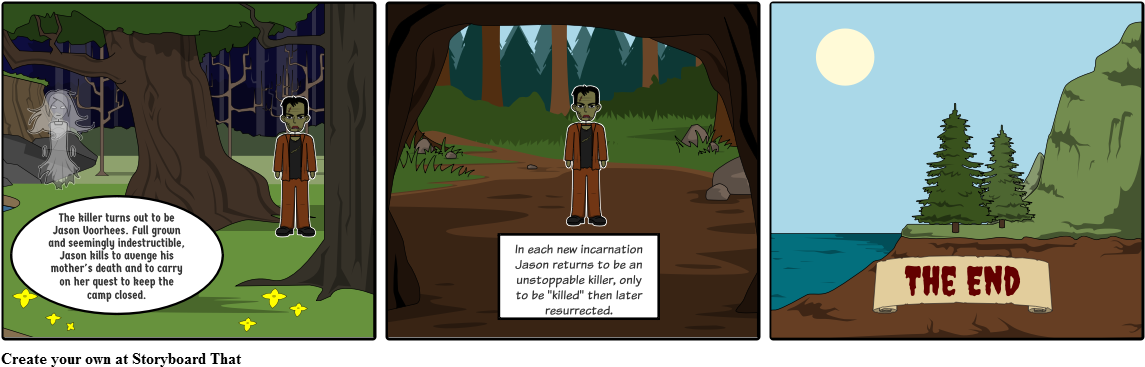 Jason Voorhees - Cartoon (1164x385), Png Download