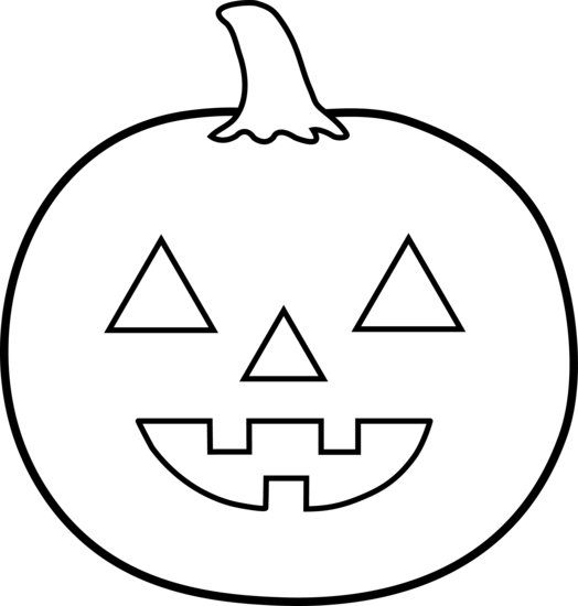 Jack O Lantern Clipart - Jack O Lantern Clipart Black And White (524x550), Png Download