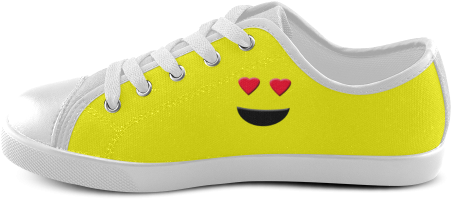 Emoticon Heart Smiley Canvas Kid's Shoes - Shoe (500x500), Png Download