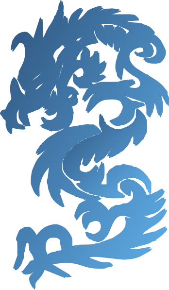 Blue Chinese Dragon Clip Art - Chinese Dragon Clipart Png (348x597), Png Download