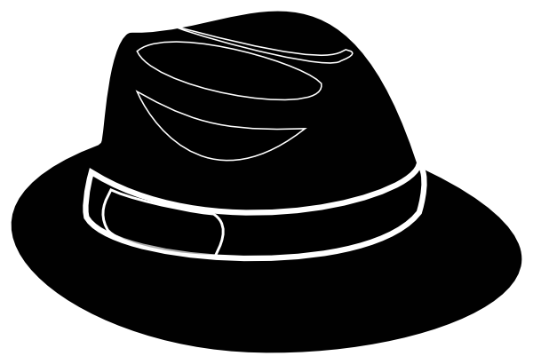 Black Fedora Png Clipart - Free Fedora Clip Art (600x410), Png Download