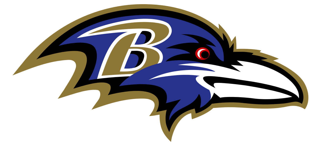 Drawn Raven Scary - Ravens Football Logo (1280x617), Png Download