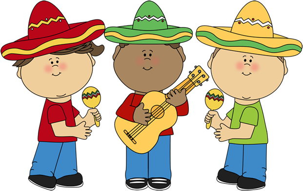 Mexican Clip Art Of Kids - Cinco De Mayo Kids Clipart (621x392), Png Download