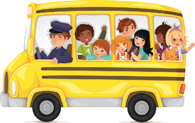 Yellow School Bus Full Of Cute And Happy Kids Clipart - School Bus Clipart Png (628x399), Png Download