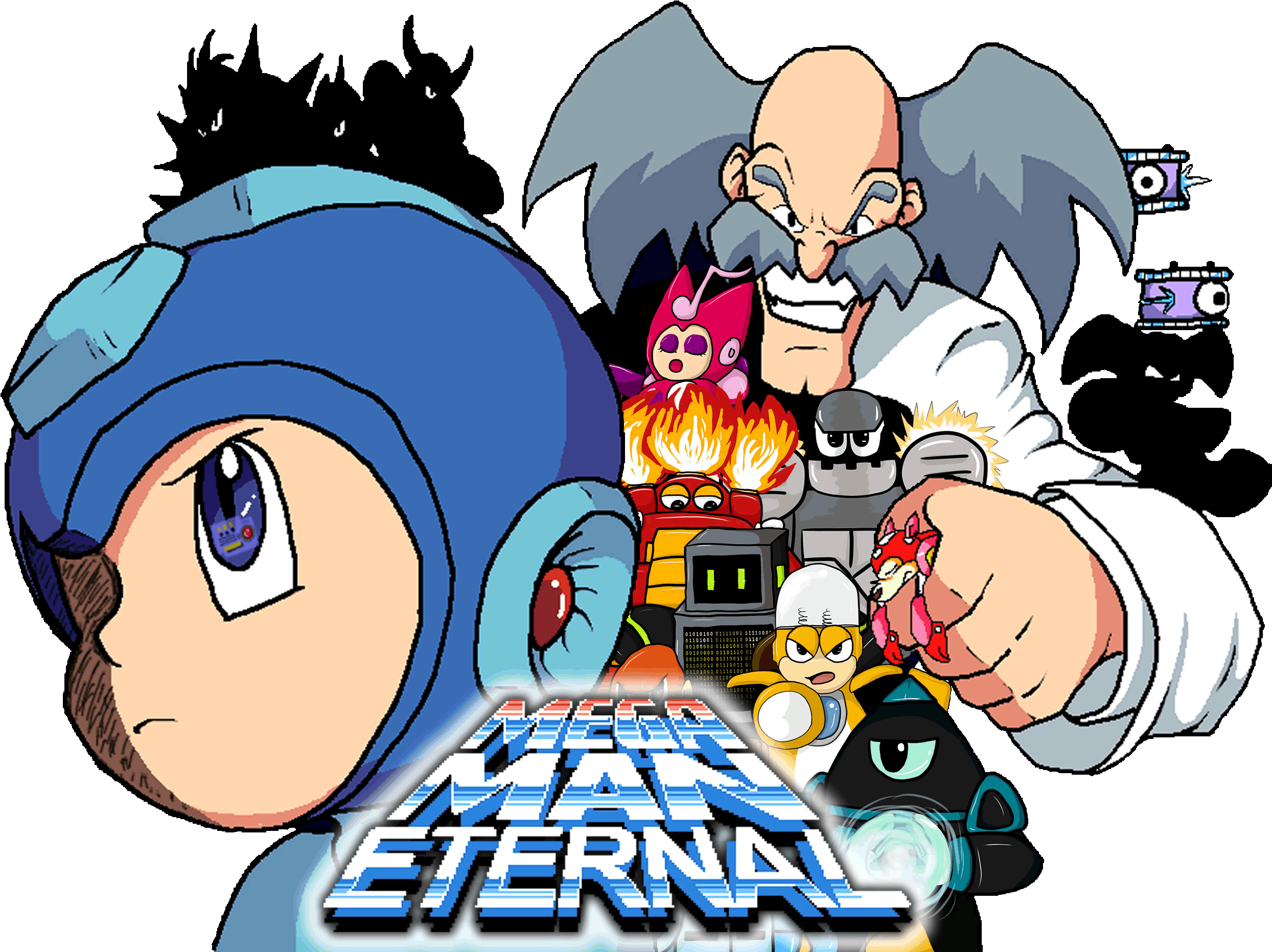 Mega Man Eternal Download (2600x1878), Png Download
